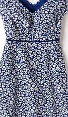 Boden Printed Cotton Dress, Imperial Blue Silhouette