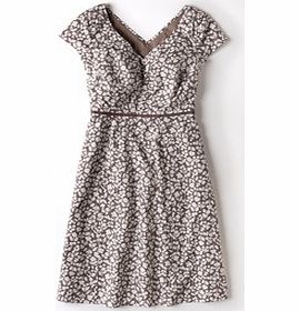 Boden Printed Cotton Dress, Vole Silhouette,Imperial