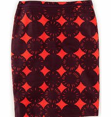 Boden Printed Cotton Pencil Skirt, Blue,Red 34360651