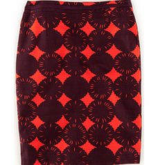 Boden Printed Cotton Pencil Skirt, Navy,Red 34360693