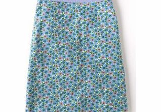 Boden Printed Cotton Skirt, Blue,Daffodil Spot,Persian