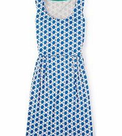 Boden Printed Jersey Dress, Graphic Blue/Ivory