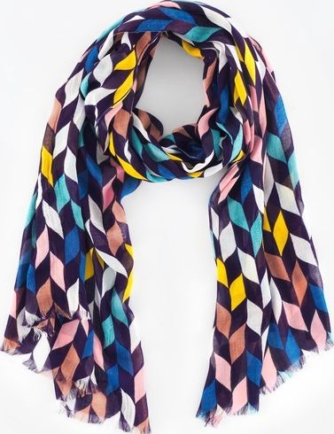 Boden, 1669[^]35054436 Printed Scarf Multi Sixties Geo Boden, Multi