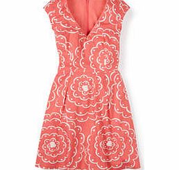 Boden Printed Spring Dress, Soft Red Swirl,Blue