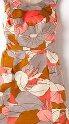 Boden Retro Pocket Dress, Multi Brown Retro Flower
