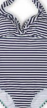 Boden Ruffle Swimsuit, Sailor Blue/Ivory Stripe 34563064