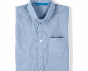 Short Sleeve Laundered Shirt, Blue End on