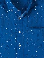 Short Sleeve Laundered Shirt, Blue Spot 34493254