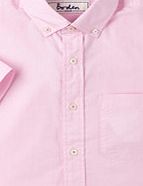 Short Sleeve Laundered Shirt, Pink End On End