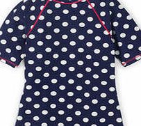 Boden Short Sleeve Rash Vest, Sailor Blue Spot 34673202
