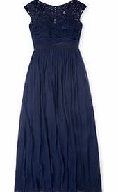 Silk & Lace Maxi Dress, Blue 34487595
