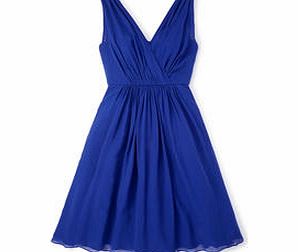 Boden Silk Plaza Dress, Lapis,Red 34487470