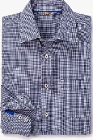 Boden, 1669[^]34991679 Slim Fit Architect Shirt Navy Micro Gingham