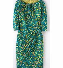 Boden Sophia Dress, Yellow Marble Floral,Blues Marble