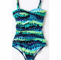 Boden Sorrento Swimsuit, Blues Feathers,Mariner Blue