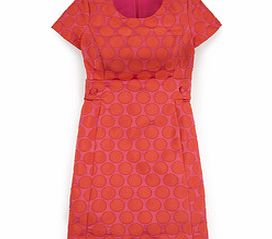 Spot Jacquard Dress, Orange,Blue 34301242