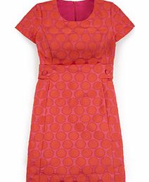 Spot Jacquard Dress, Orange,Blue 34301390