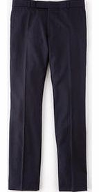 The Brompton Wool Trouser, Charcoal Wool,Navy