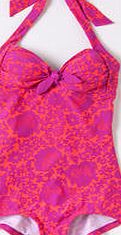 Boden Tie Front Swimsuit, Pink Lady Lace Floral 34069062