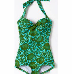 Tie Front Swimsuit, Turquoise Lace Floral 34152637