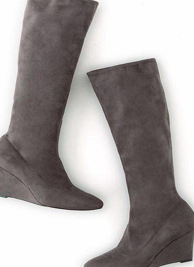 Boden Wedge Stretch Boot, Grey 34218768
