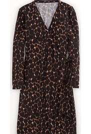 Wrap Dress, Black/Tobacco Painted Leopard 34386896