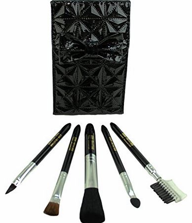 Body Collection Make Up Brush Set Body Collection Cosmetic Bag Case Eye Shadow Foundation 5pc