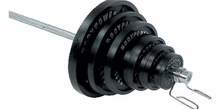 Body Power 100Kg Olympic Weight Set (6FT Bar)