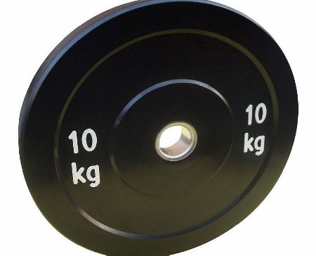 Body Power 10Kg Solid Rubber Olympic Disc Weight Plate (x1)