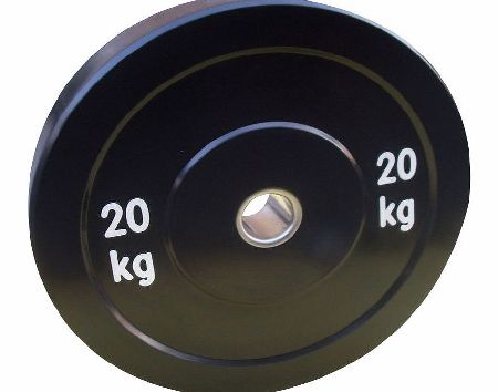 Body Power 20Kg Solid Rubber Olympic Disc Weight Plate (x1)