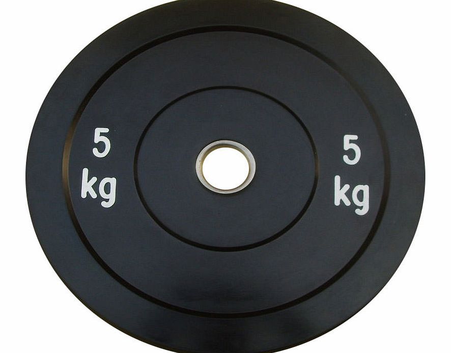 Body Power 5Kg Solid Rubber Olympic Disc Weight Plate (x1)