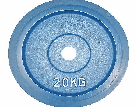 Body Power BUMPER Olympic Disc (Rubber Edged)- 20Kg (x2) BLUE