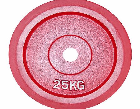 Body Power BUMPER Olympic Disc (Rubber Edged)- 25Kg (x2) RED