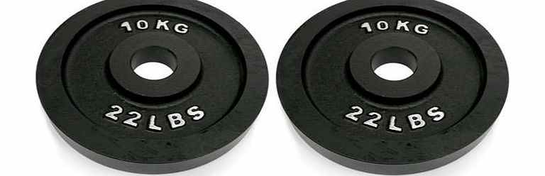 Body Power Cast Iron Olympic Discs - 10kg (x2)