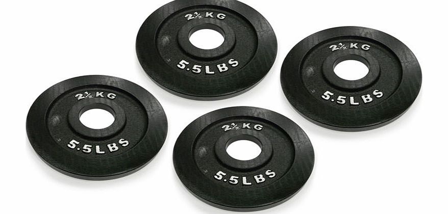 Body Power Cast Iron Olympic Discs - 2.5kg (x4)