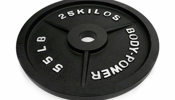 Body Power Cast Iron Olympic Discs - 25kg (x2)