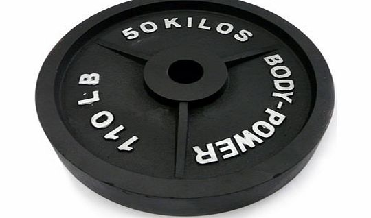 Body Power Cast Iron Olympic Discs - 50kg (x2)