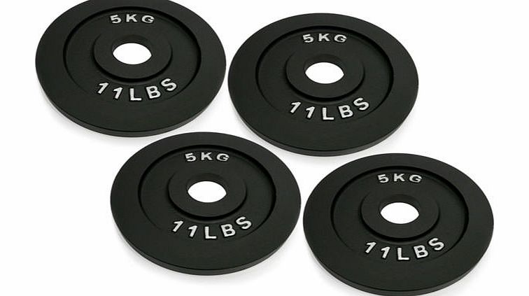 Body Power Cast Iron Olympic Discs - 5kg (x4)