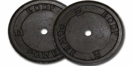 Body Power Cast Iron STANDARD Discs 10kg (x2)
