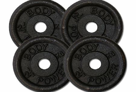 Body Power Cast Iron STANDARD Discs 2.5kg (x4)