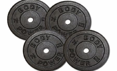 Body Power Cast Iron STANDARD Discs 7.5kg (x4)