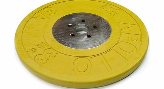 Body Power Deluxe Rubber/Chrome Olympic Plate 15Kg (x2) YELLO