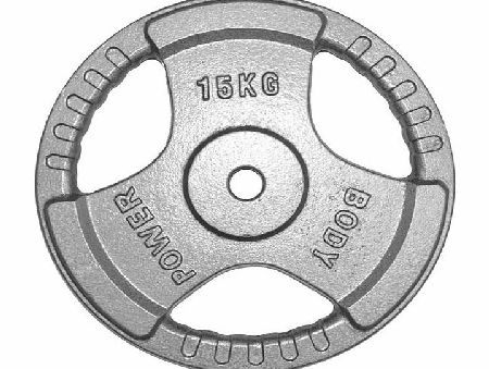 Body Power Standard TRI GRIP Discs 15Kg (x2)