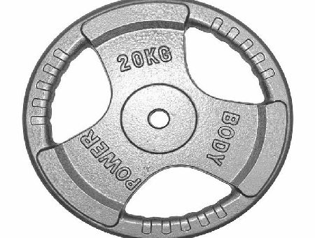 Body Power Standard TRI GRIP Discs 20Kg (x2)