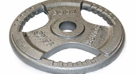 Body Power TRI-GRIP Cast Iron Olympic Discs - 15Kg (x2)