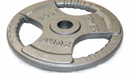 Body Power TRI-GRIP Cast Iron Olympic Discs - 20Kg (x2)
