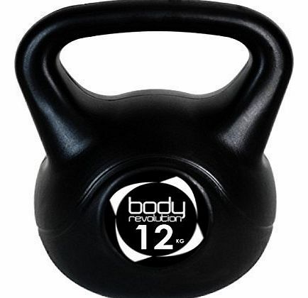 Body Revolution Vinyl Kettlebell - Strength Training Home Gym Equipment by Body Revolution (12KG)