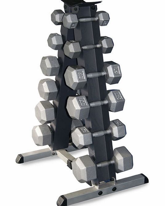 Body-Solid 6 Pair Vertical Dumbbell Rack (Grey)