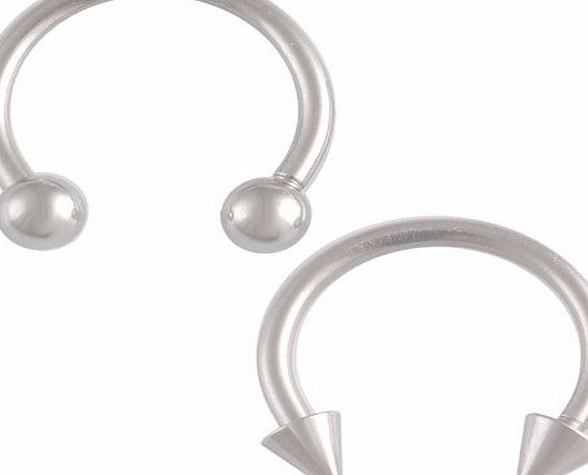 bodyjewelry 16g 16 gauge 1.2mm 3/8 10mm steel circular barbell horseshoe bar ring lip ear tragus studs eyebrow FCER Jewellery Body Pierced 5Pcs