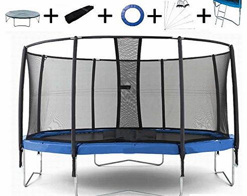 BodyRip 8FT Trampoline with Safety Net Enclosure, Pad, Rain Cover and Tubes